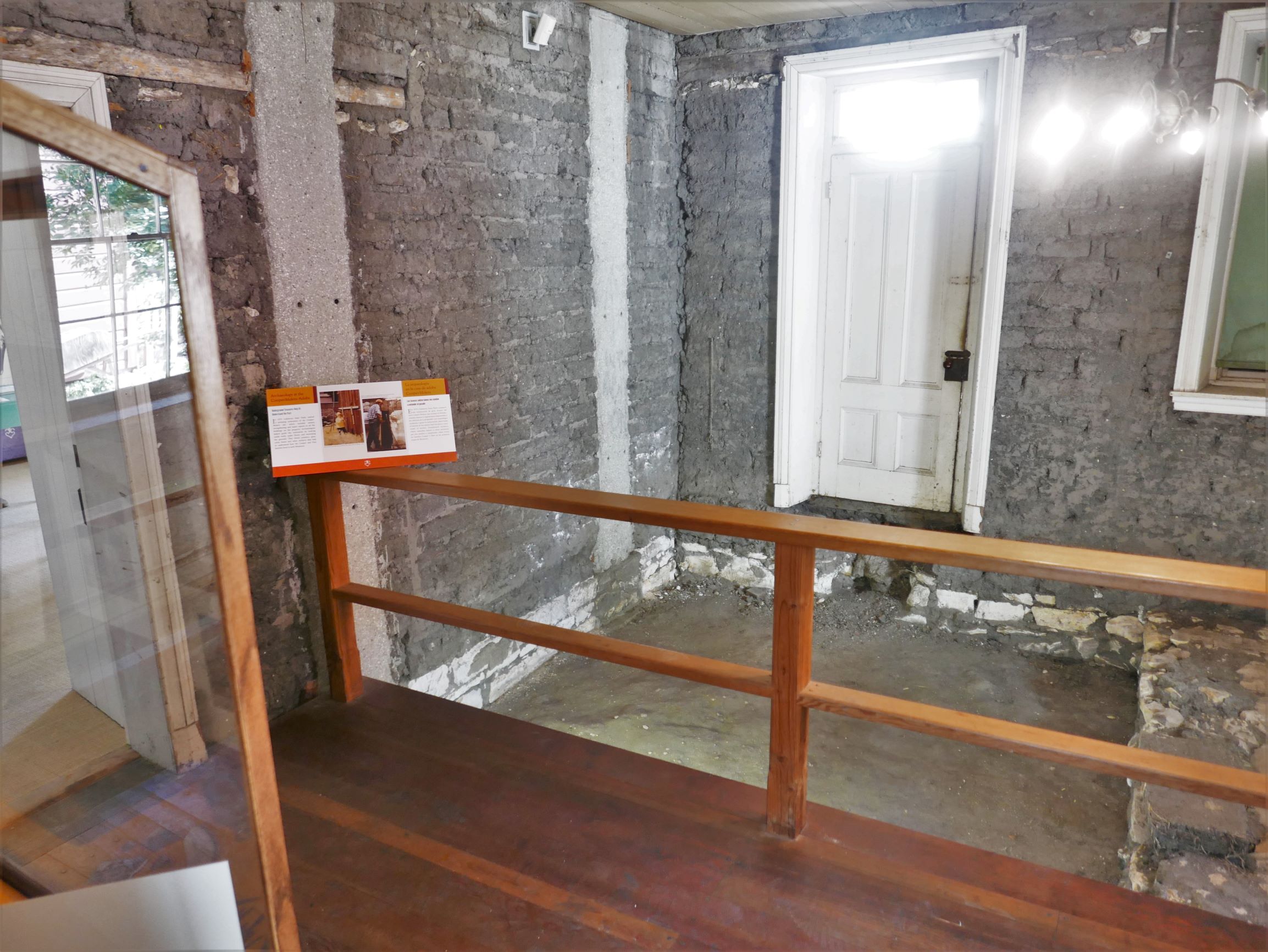 Archaeology Room Exhibit showing the foundation of "Carmel Stone" 2018 © The National Trust for Historic Preservation: