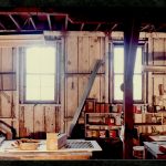 Inside the Barns, during re-construction1987 Charles M Bancroft