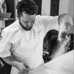 Head Shef and Alta Group Partner Ben Spungin at work in the kitchen of Alta Bakery